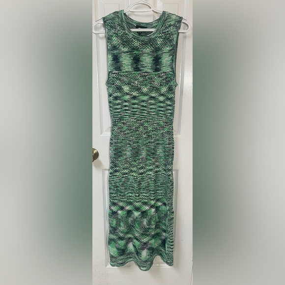 Monrow Dress Size Medium Crochet Space Dye Tank Midi NWT New Boho Beach Vacation - Picture 2 of 11